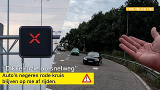 RUZIE OP SNELWEG EN MENSEN NEGEREN COMPLEET DE RODE KRUIZEN [upl. by Eadrahs609]