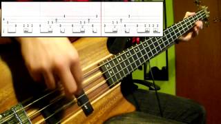 Rage Against The Machine  Killing In The Name Bass Cover Play Along Tabs In Video [upl. by Handbook]