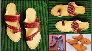 Kolhapuri Chappal Designs  Handmade Ladies Kolhapuri Slippers on Amazon [upl. by Starks]