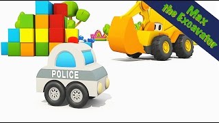 Max la pelleteuse  La voiture de police dans un œuf surprise [upl. by Vitalis]