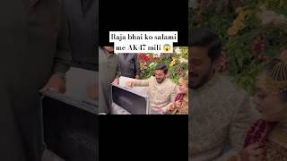 Rajab bhai ko  AK47 Salami  me mili 😱🙉 rajabfamliy Ak47Gun shortviral [upl. by Ennasil474]