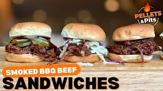 Smoked BBQ Beef Sandwiches with Chuck Roast [upl. by Eceinhoj]