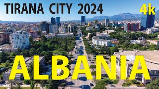 Tirana City 2024  Albania 4K By Drone [upl. by Notlad]