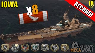 Battleship Iowa 8 Kills amp 212k Damage  World of Warships Gameplay [upl. by Embry829]