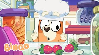 Lets Learn About Food with Bingo 🧡 😋  Cooking Fun with Bluey and Bingo  Bingo  Official Channel [upl. by Eibloc]