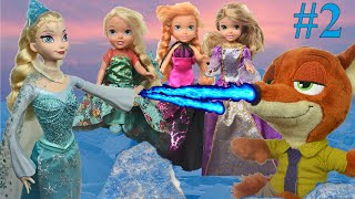 Anna and Elsa Fairytale Toddlers Story of the 3 Little Princesses 2 Rapunzel Toys and Dolls [upl. by Haianeb]