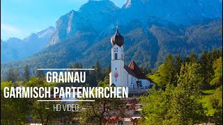 Rundgang in Grainau Garmisch Partenkirchen ☀️ HD walking Video Sommer 2023 [upl. by Ramses]