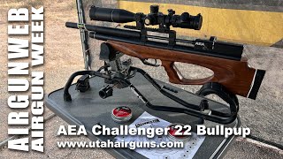 AIRGUN WEEK 2022  AEA Challenger 22 Caliber Bullpup  quick overview velocity 50 yard accuracy [upl. by Arakihc]