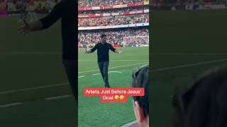 Arteta reaction before Jesus goal football arsenal AFC [upl. by Rennat]