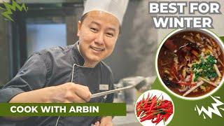 Sichuan Hot And Sour Soup Kese Banaye  Winter Soup  Best Recipe  CookwithArbin [upl. by Loos]