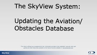 Updating the FAA Aviation and Obstacles Databases [upl. by Lecroy]