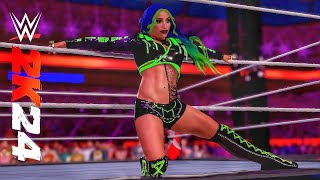 WWE 2K24 Sasha Banks Official Full Entrance [upl. by Yauqaj731]