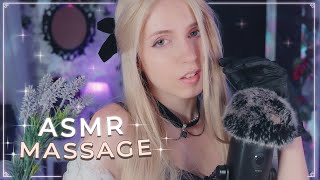 ASMR  Intense SCALP MASSAGE 🤍 oil gloves visuals fluffy blueyeti lavender🌾 [upl. by Annoik]