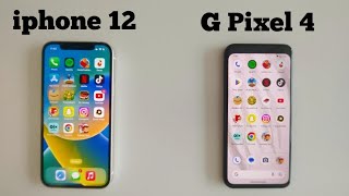 Google Pixel 4 VS iphone 12 in 2023  Speed Test [upl. by Aunson]