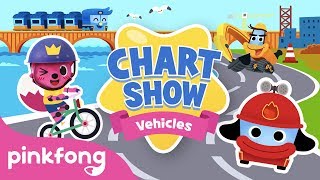 Pinkfong Chart Show I Love Vehicles  Pinkfong Chart Show  Pinkfong Songs for Children [upl. by Housen442]