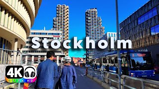 Stockholm on Midsummer Eve in 4k UHD Quiet Walk from Norra Tornen to Östermalmstorg [upl. by Danielle110]