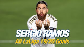 ⚡ ALL of Sergio Ramos 201920 LaLiga goals for Real Madrid [upl. by Assilram637]