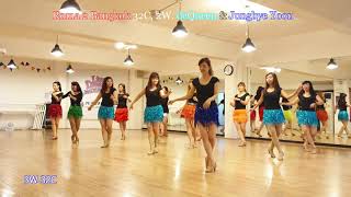 Roma 2 Bangkok Line Dance High Improver deQueen amp J Yoon Demo l 라인댄스 [upl. by Nagaem78]