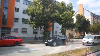 D München Fahrt mit der Tram Linie 20 vom Karlsplatz nach Moosach August 2015 [upl. by Arocat]