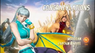 MARVEL VS CAPCOM INFINITE Arcade Mode  Captain Marvel and Morrigan [upl. by Anitak]