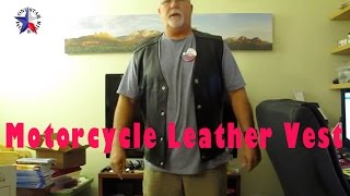 Unboxing VikingCycle Gun Pocket Motorcycle Leather Vest [upl. by Grishilda864]