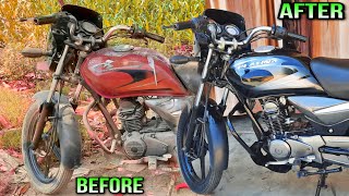 Platina Motorcycle Modified  Platina bike Restoration  Old Platina Modify  QBR [upl. by Livvyy558]