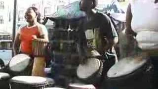 CapeTownDrummers at Greenmarket Square African Footage 6 [upl. by Ocsic]