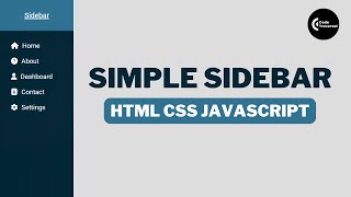 Simple Sidebar using HTML CSS JavaScript [upl. by Tremaine124]