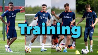 Manchester United PreSeason Training 18th July  Sancho Mason Mount Rashford Amad McTominay [upl. by Alym343]