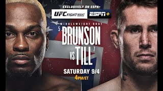 UFC VEGAS 36 LIVE BRUNSON VS TILL LIVESTREAM amp FULL FIGHT NIGHT COMPANION [upl. by Decrem535]