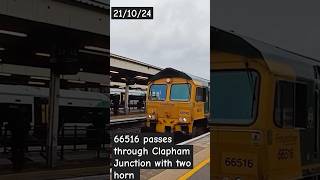 66516 passes through Clapham Junction with a two tone [upl. by Enelyar906]