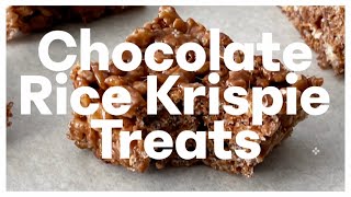 Chocolate Rice Krispie Treats Recipe [upl. by Hserus]