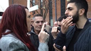 ALI DAWAH CONFRONTS BRITAIN FIRST  KICKS OFF [upl. by Yelram453]