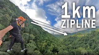 Longest Zipline in Thailand  Chiang Mai [upl. by Aninat]