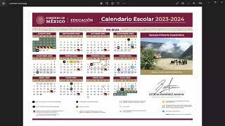 Calendario Escolar 2023 2024 SEP [upl. by Marney191]