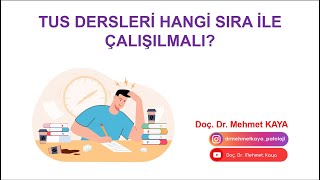 TUS Dersleri Hangi Sıra ile Çalışılmalı [upl. by Attlee]