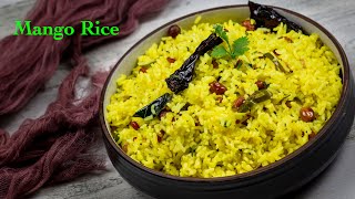 Mango rice recipe  Mavinakayi chitranna  Mamidikaya pulihora  Raw mango rice  mango recipes [upl. by Mady]