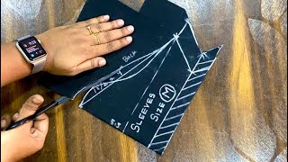 Sleeves Cutting Easy Step By Step Method [upl. by Erelia]