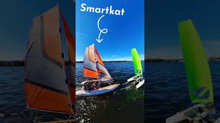 Ducky13 and Smartkat sailing inflatable catamaran Follow me for more [upl. by Spain]