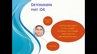 Determiners pre modifierspart 04 Premodifiers and postmodifiers in English [upl. by Koffman]