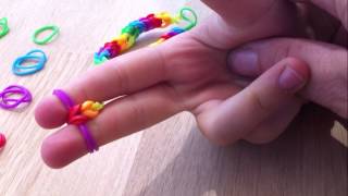 Double Fishtail Loom Band using your Fingers [upl. by Burnley]