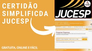 Como emitir a certidão da JUCESP [upl. by Ethelinda300]