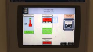 Highlights of the PanelView Plus VFD Faceplate as integrated by MultiConveyor [upl. by Aleras]