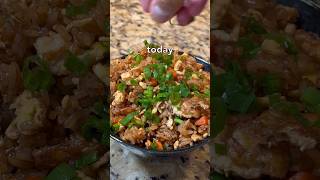 Quick and easy egg fried rice 🍳 [upl. by Zerep]