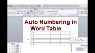 How Insert auto serial number in MS Word table [upl. by Arayt854]