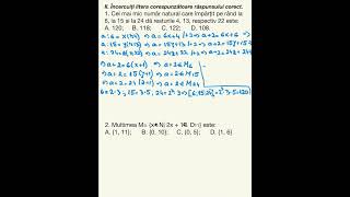 Testul 2  pag 55 Probleme care se rezolvă cu divizibilitate  Matematică 6 [upl. by Epstein]