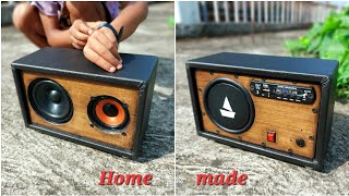 ⛔️How To Make Bluetooth Speaker With Leather Finishing  High Bass Home Made  AtoZ Inventor ⛔️ [upl. by Durrej]