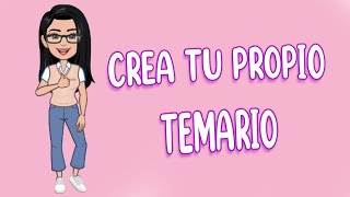 CÓMO CREAR UN TEMARIO ESCOLAR [upl. by Ikkin602]