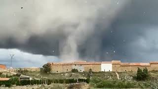 Residents are scared  A huge tornado has devastated Vilafranca in Spain [upl. by Harvey]