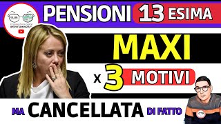 PENSIONI 💶 TREDICESIMA 2023 MAXI CANCELLATA ❗ BONUS 155€  DOPPIA RIVALUTAZIONE 176€ ARRETRATI [upl. by Beata15]